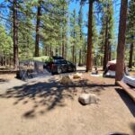 minivan camper at campsite