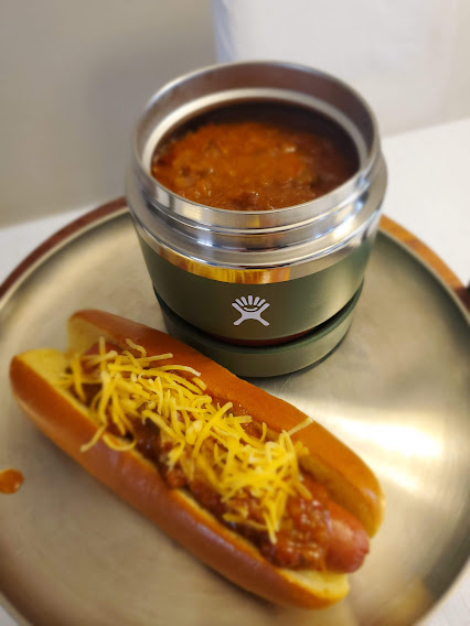 Camp Meal: Simple Turkey Chili Hot Dog