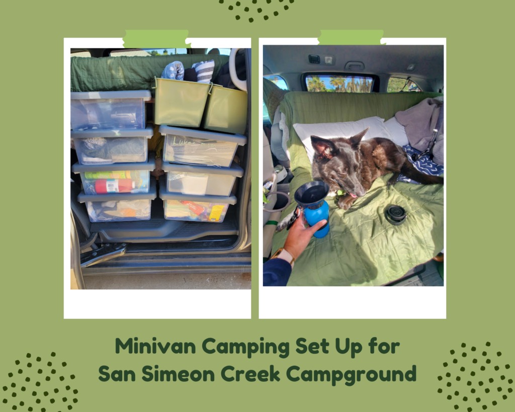 San Simeon Minivan camping